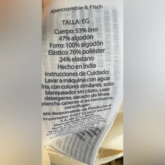 Abercrombie & Fitch- Floral Yellow & Green Block Print Dress/Skirt,XL, NWT - Picture 8 of 9